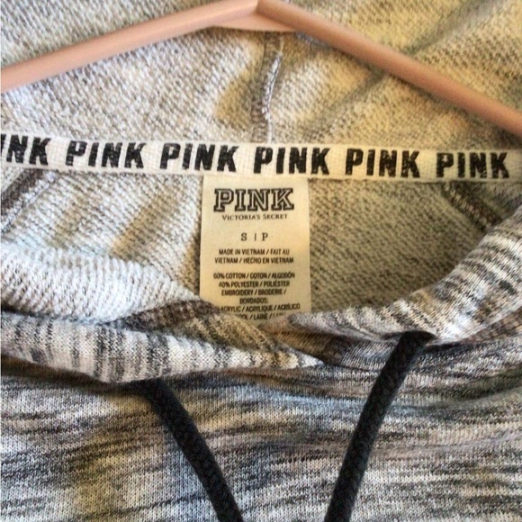 Victoria Secret PINK Salt and Pepper Grey Hoodie size small - Picture 2 of 2